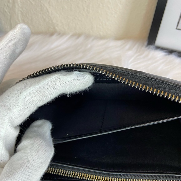 Jimmy Choo VGUC Carnaby Silver Star Studded Lambskin Zippy Long Wallet - Picture 11 of 16